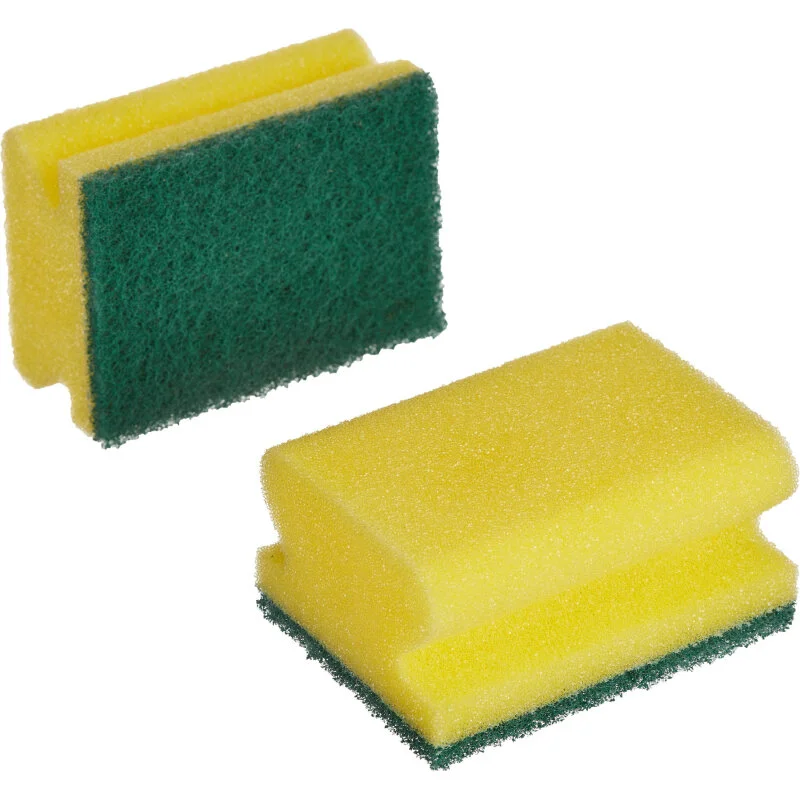 Shaped Scouring Sponge w/ Pad 15×6.8×4.5cm | Bin Lift – Qatar